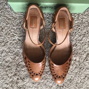 Clarks Artisan brown, strap heels